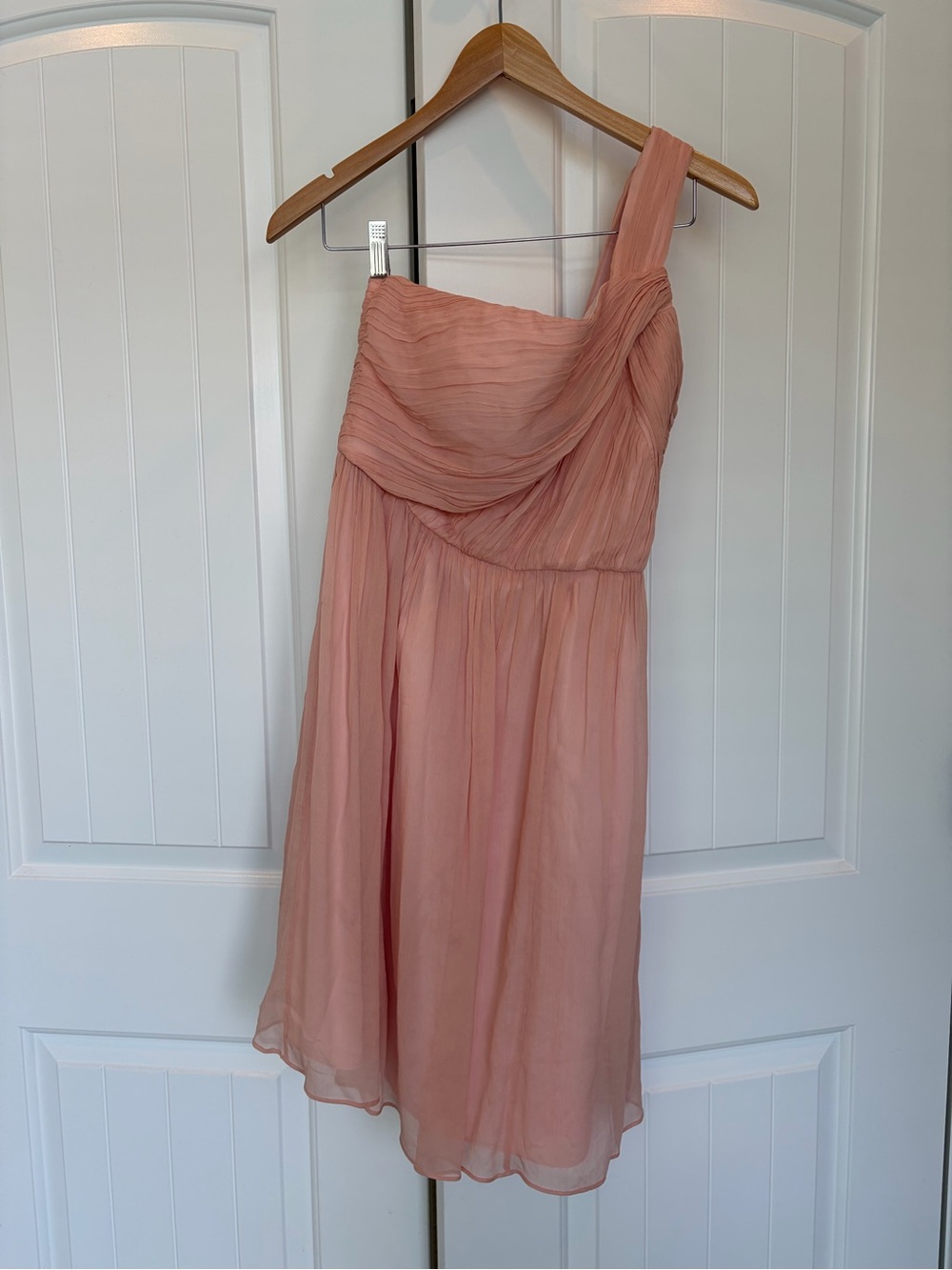JCrew One-Shoulder Pink Chiffon Cocktail Dress